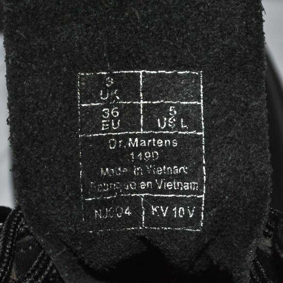 Dr. Martens Boots Size Women's 5 Black Virginia Leather 1490 Mid Calf Boots - Picture 2 of 11